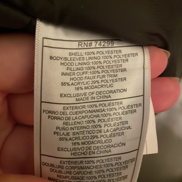 Madden Girl Parka in Olive Green with Faux Fur Lined Hood - Picture 7 of 8